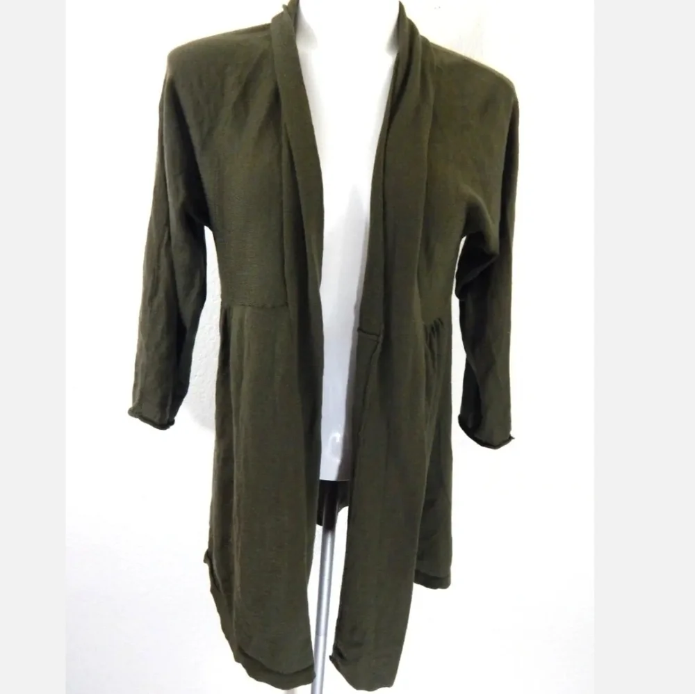 Eileen Fisher Merino Wool Open Cardigan